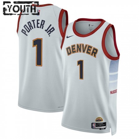 Dres Denver Nuggets Michael Porter JR 1 Nike 2022-23 City Edition Sivo Swingman - Dječji